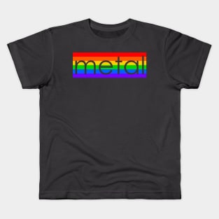 Rainbow Metal Kids T-Shirt